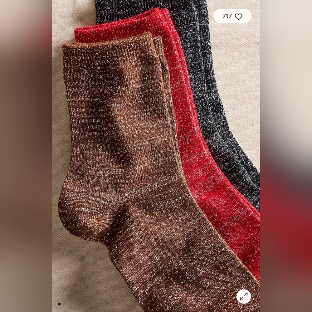 Free People Lurex Sock Pack